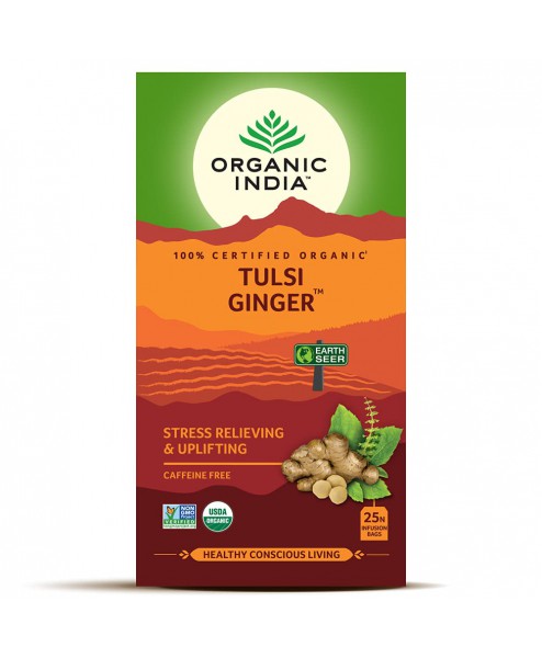 Organic India Tulsi Ginger Tea, 25 Bags
