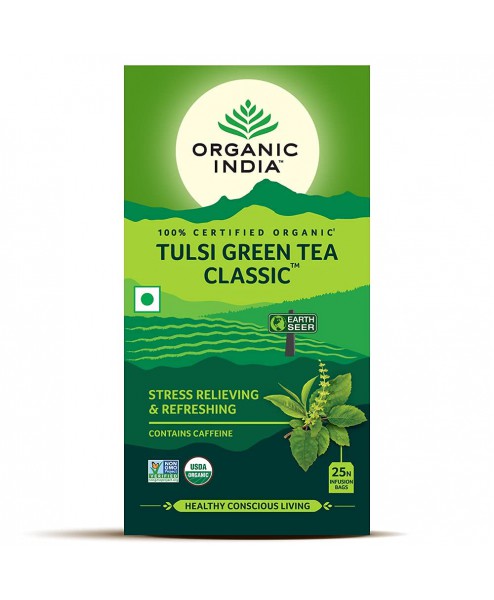 Organic India Tulsi Green Tea Classic, 25 Bags