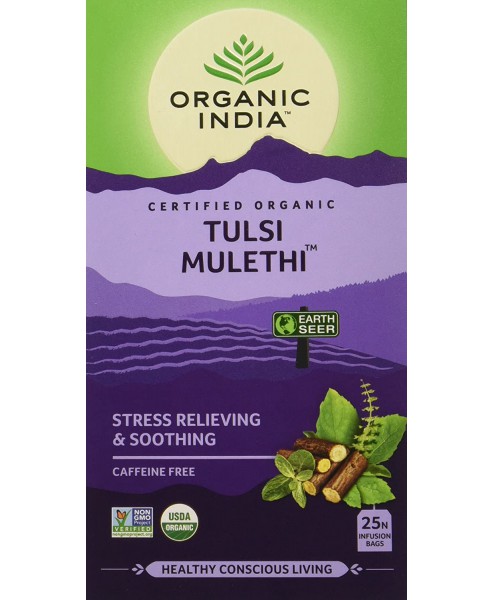 Organic India Tulsi Mulethi Tea, 25 Bags
