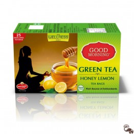 Wagh Bakri Green Tea, Lemon and Honey - 25 Tea Bags