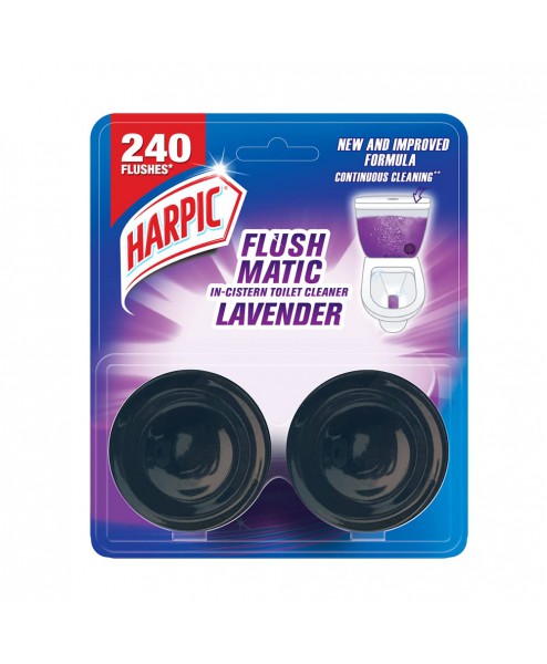  Harpic Flushmatic In-Cistern Toilet Cleaner Blocks, Lavender, 100 g | Lasts Upto 240 Flushes