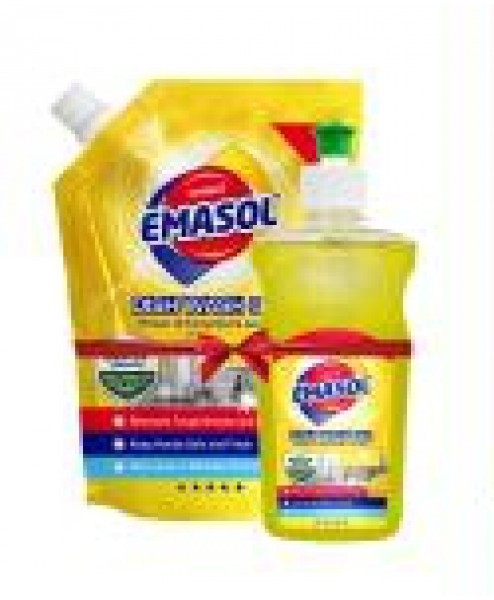 Emasol Dish Wash Gel- Lemon, 900 ml + 500 ml Free