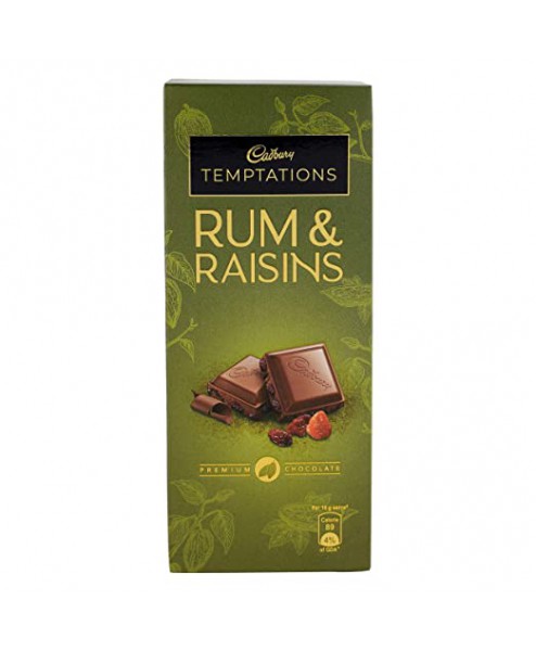 Cadbury Temptation Rum and Raisin Chocolate 72gm