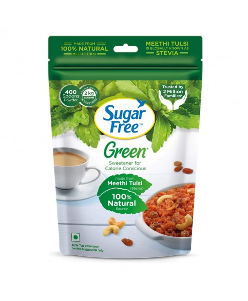 Sugar Free Green Stevia Powder (Made from Natural Stevia) , 200 g, Pouch